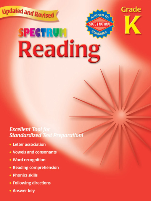 Title details for Spectrum Reading, Kindergarten by Spectrum - Wait list